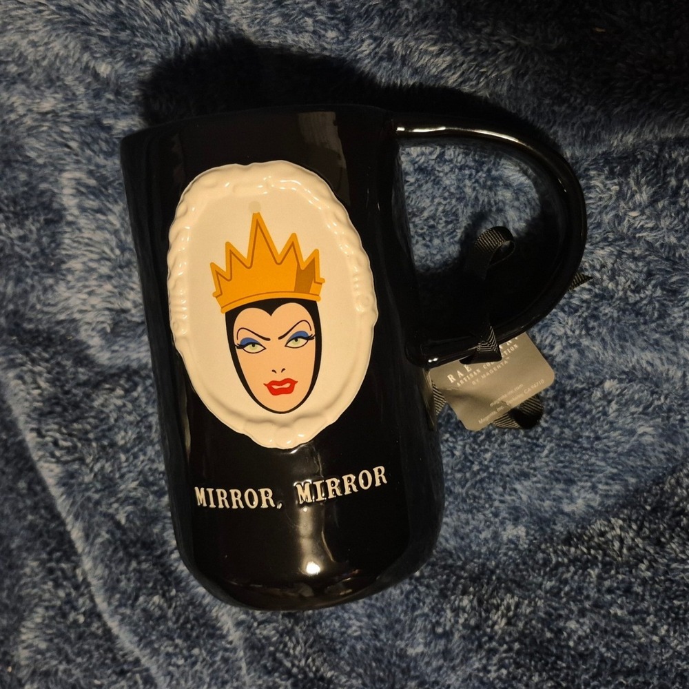 Rae Dunn Disney Villains Evil Queen Mirror Mirror Black Coffee Mug